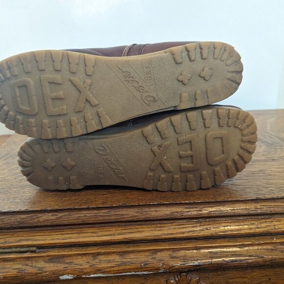 Vintage Sherpa Shearling Lined Leather Platform Boot Rubber Sole 70’s Dexter 8 - Picture 8 of 13